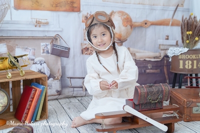 柏市おうちスタジオ『飛行機』おすわりアート撮影会