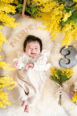 ミモザ&フラワー撮影☆柏市おうちスタジオ