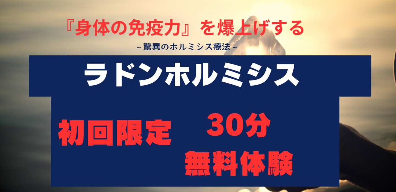 初回限定】30分無料体験　ラドンホルミシス（Room A）