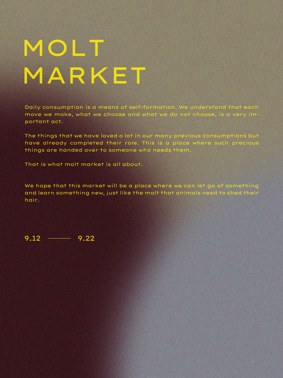 ［ MOLT MARKET 9/12(金) / 9/13(土)14時まで 来店予約 ］