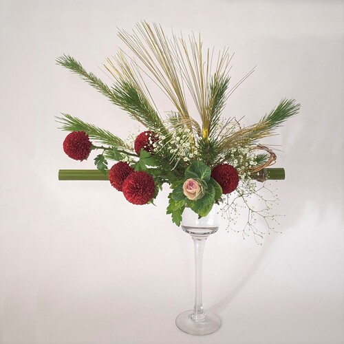 お正月にぴったり。おしゃれな花瓶　大幅お値下げしました。 お正月アレンジ フラワーカップ 迎春 全2色 | お正月飾り お正月