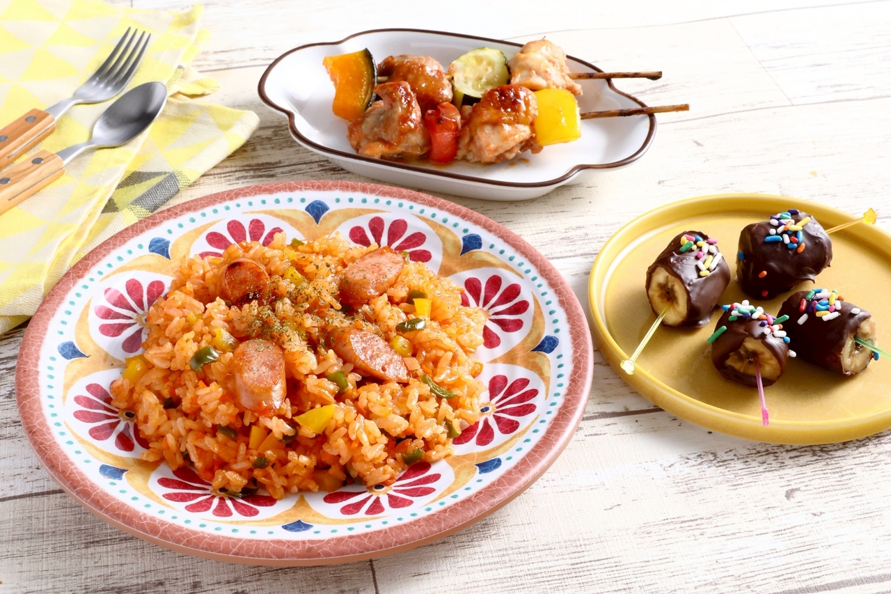 〈定期クラス〉【６月後半B】おうちでアウトドア気分♪ジャンバラヤとBBQチキン