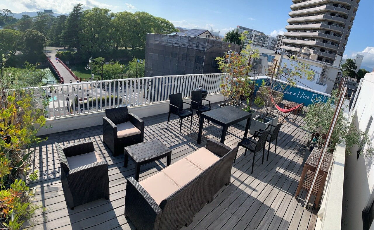 小田原城一望！グランピングBBQ～夏ランチ限定店内BBQプラン場所のみ屋上orディナー場所のみプラン～
