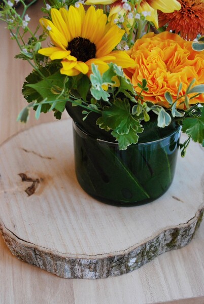 終了【8月限定 夏のガラスキャニスターアレンジメント】涼やかなガラス