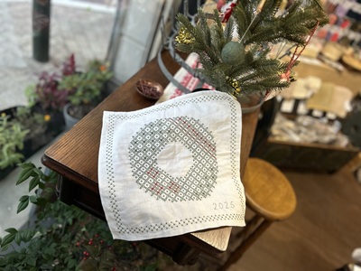 【12月】✳︎ クリスマスの刺し子ふきん ✳︎  イチから刺し子　イト・ワークショップ  