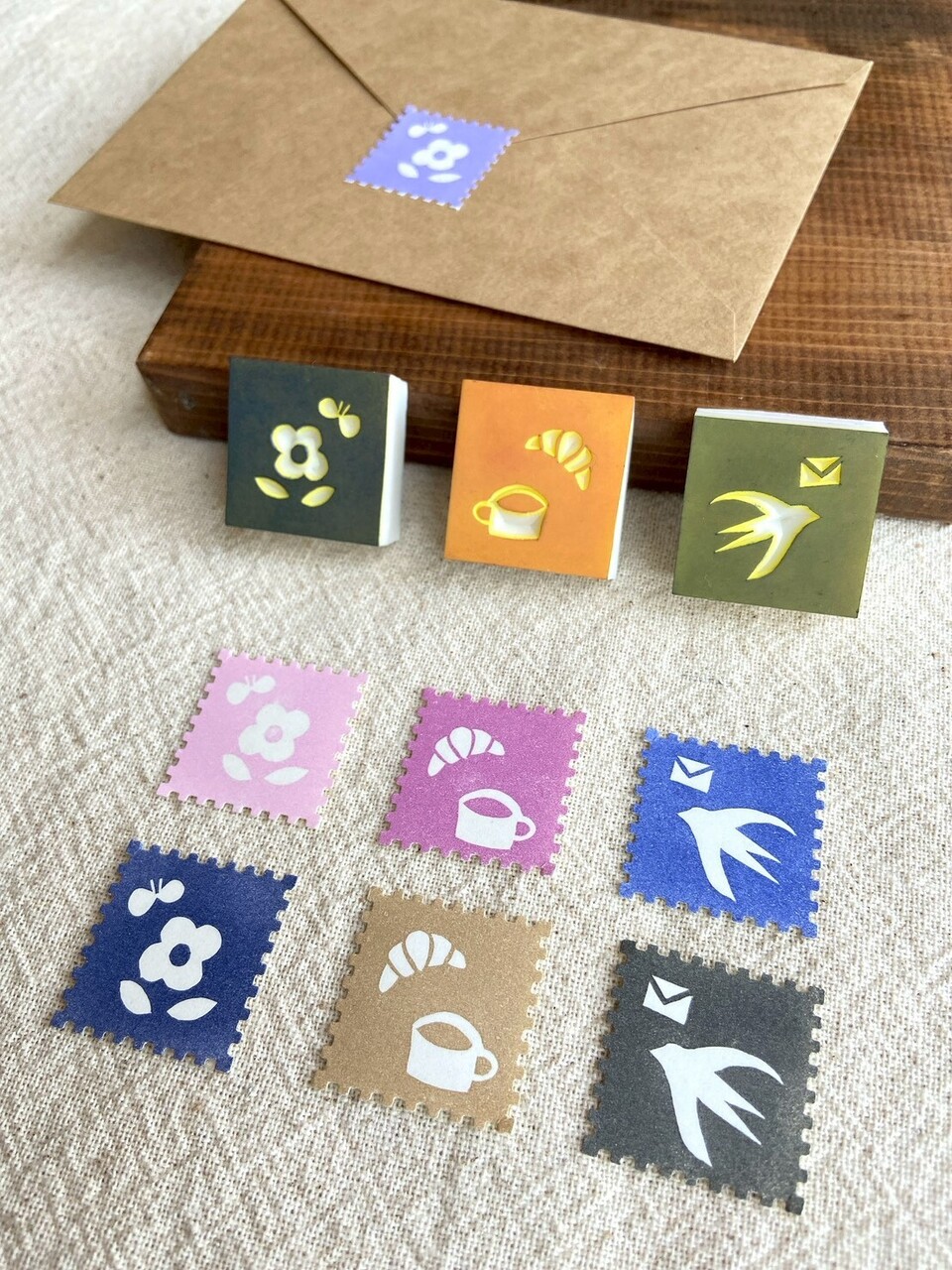 【Keitto Oppi】消しゴムハンコ彫るワークショップ(初級コース)北欧柄シール作り♪