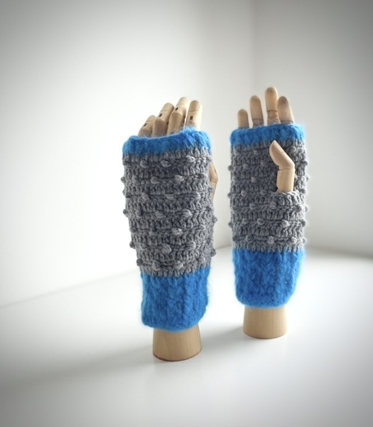 《錢屋塾》能勢マユミ先生によるかぎ編み講座~ドット模様のバイカラーハンドウォーマー~