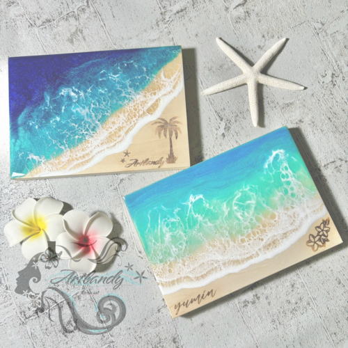 M※プロフ必読☆レジンアート レジン波アート】1DAY体験クラス《A4パネル》大阪（豊中）講師yumin