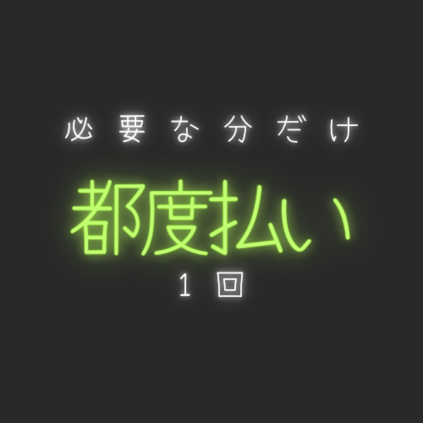 都度払いコース　1回ごとのご利用