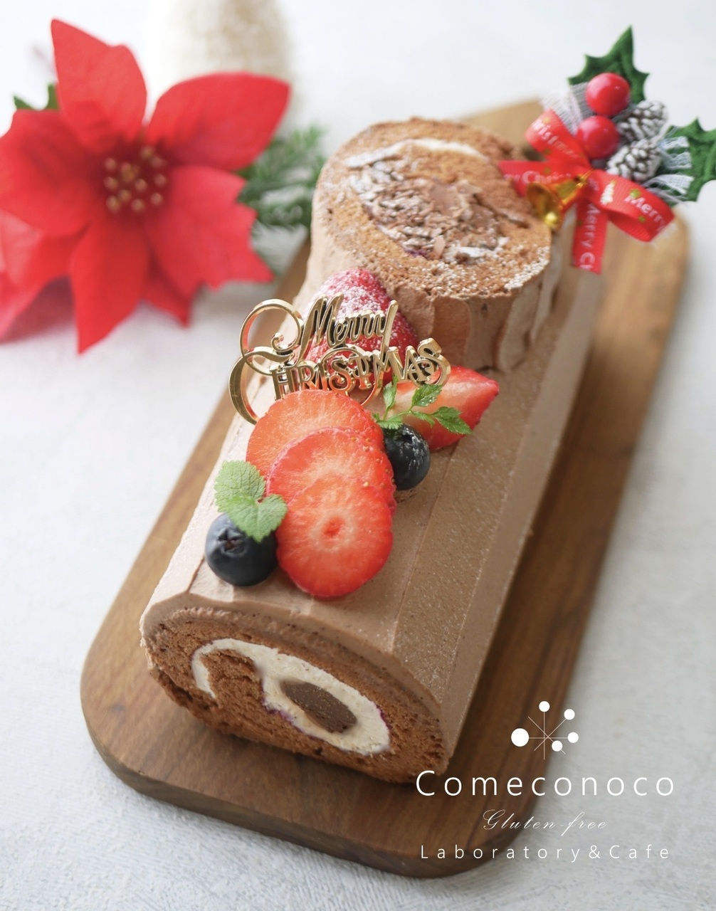 【店頭販売・お受渡し】クリスマスケーキご予約（ブッシュドノエル  18cm）