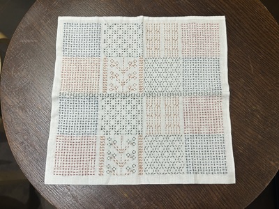 NONA Sashiko 刺し子ふきん ⬜︎ Knit Sampler ⬜︎