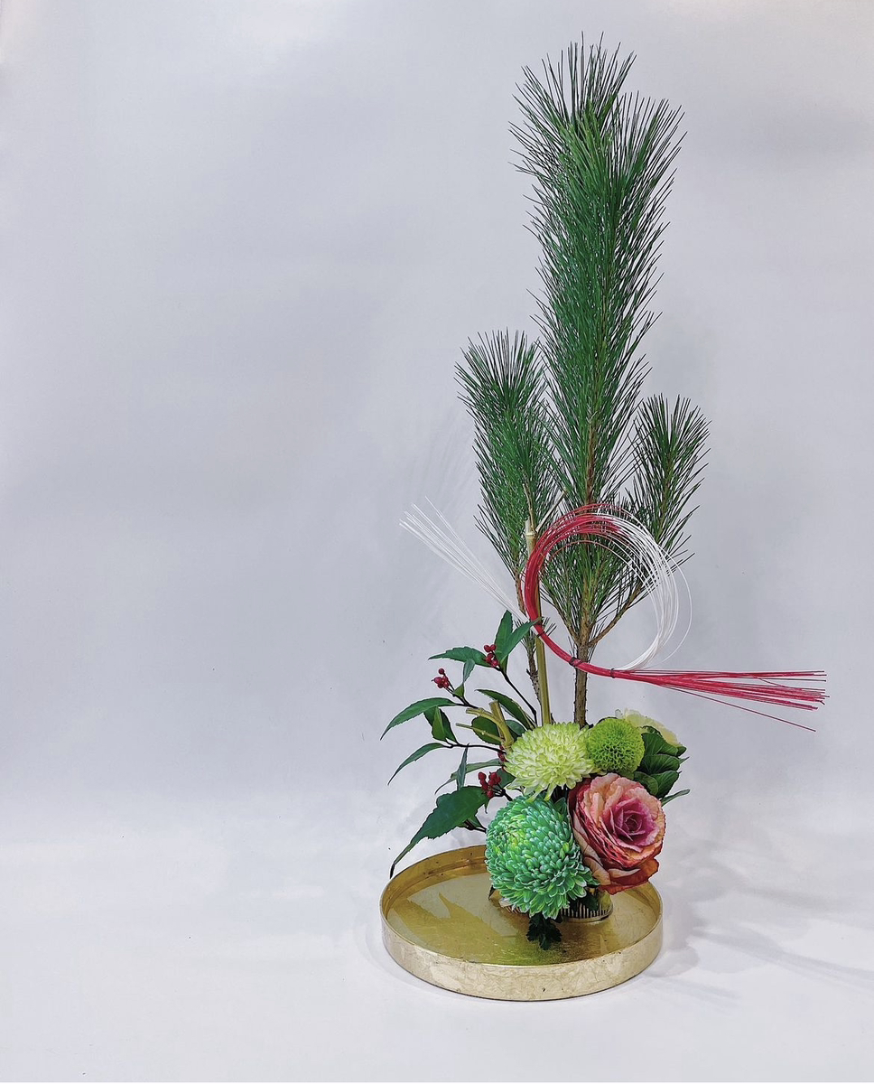 老梅 苔枝 古木 正月飾り 生け花 華道 用 1月の花材-枝もの／葉もの