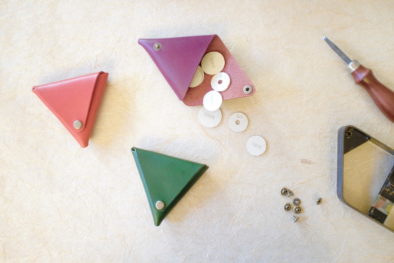三角小物入れのワークショップ