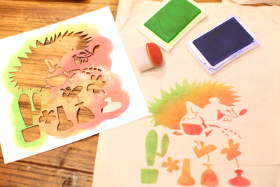 イラストレーターHirockshowによる “STENCIL ART WORK SHOP”