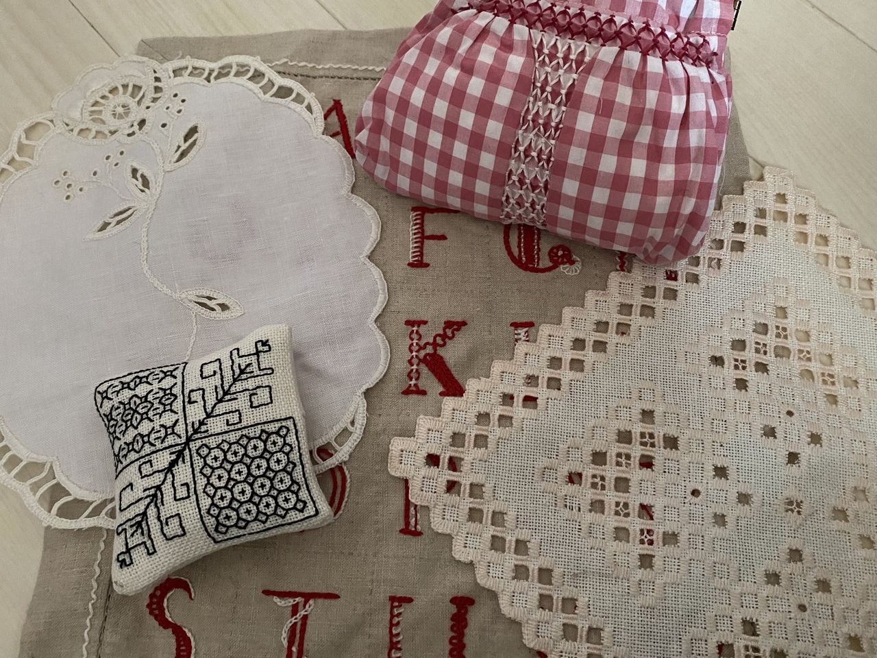 はじめてさんの刺繍、パッチワーク