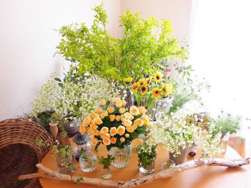 【専用です】アートフラワー材料　おまとめ ☆送料無料 ステンドグラス お花 紫陽花 大きめ（L）1本 ブルー