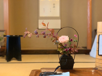 水墨花CLASSⅡ】和モダンな生け花を生ける～伝統的で美しい黄金比率を