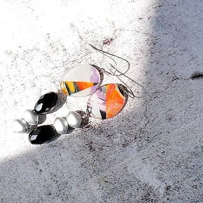 ガラスカボションアクセサリー