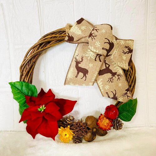 商品名【歓】【聖那】ゆきこ♥クリスマス＆お正月リース＊ 冬リース 7176d5fe014555e3f4351ef2ed36b5