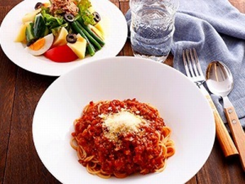 お料理基礎（ミートソーススパゲッティー）