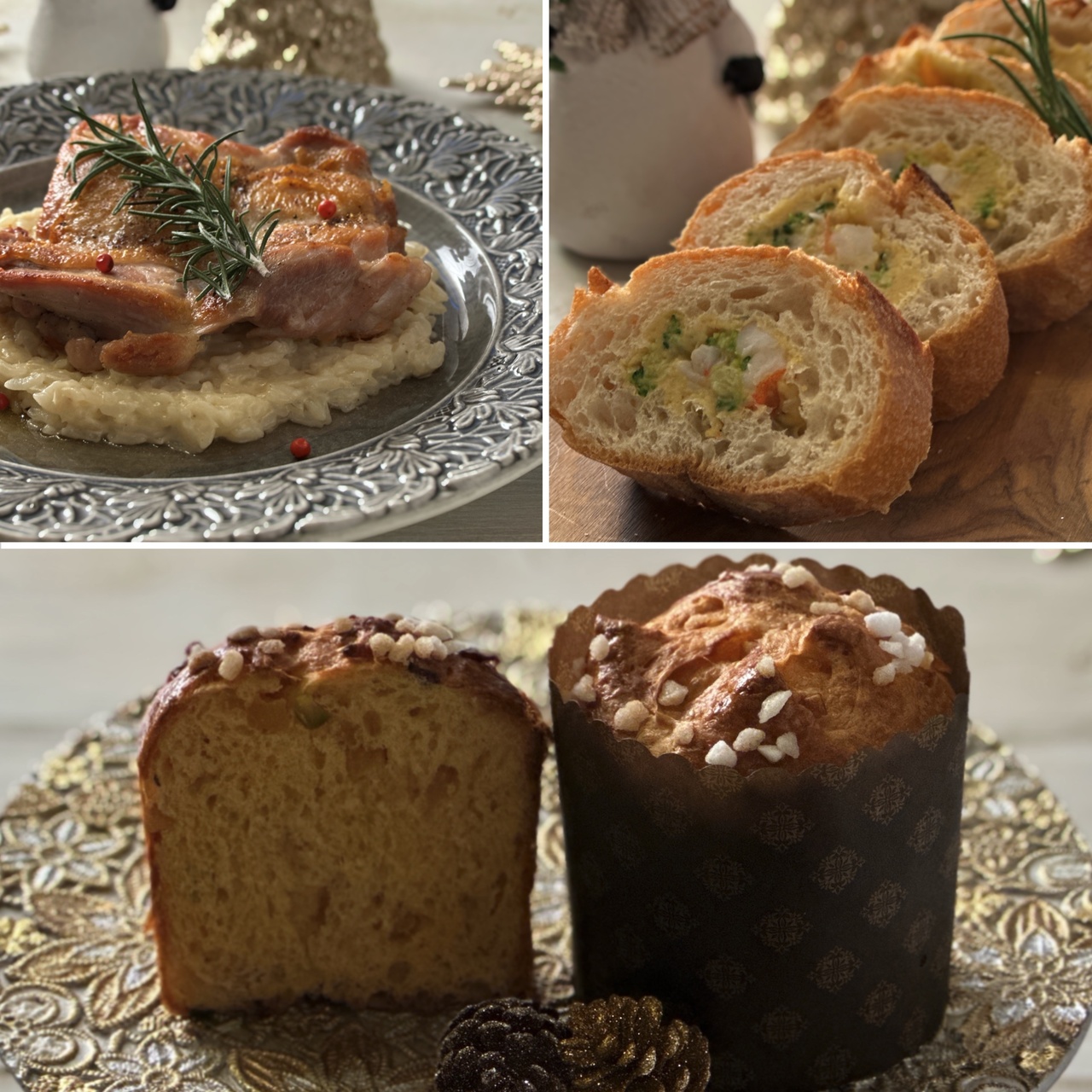 オンラインレッスン「パンとお料理教室:材料&味見の宅配チケット」付き 12月分(税込8,000円)