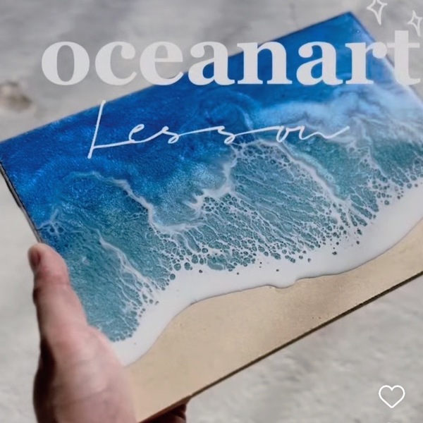 オーシャンプレート　レジン　海　波　ラウンドプレート　21㎝ オーシャンプレート レジン 海 波 ラウンドプレート 21