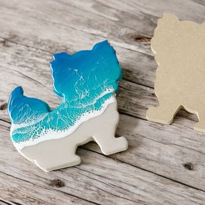 海1SEAプレート（レジンを着色して作ります）