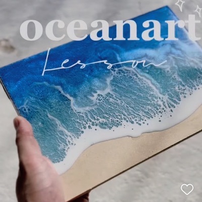 海1SEAプレート（レジンを着色して作ります）