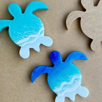 海1SEAプレート（レジンを着色して作ります）