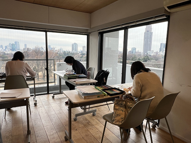 東京・新宿御苑教室　入門基礎 体験受講（一作品目完成に向けた基礎・1回目）