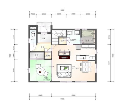 岩手県盛岡市～陽当り最高！2階広々フリースペースのある家～