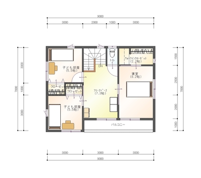 岩手県盛岡市～陽当り最高！2階広々フリースペースのある家～