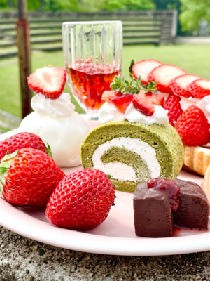 【いちごのスイーツプレート】　農園朝採れの完熟いちごを使用 