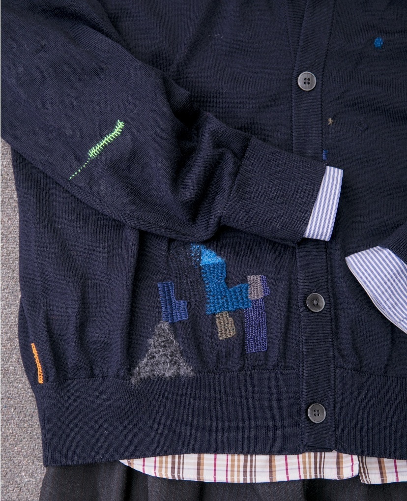 【紙博 & 布博】Darning by HIKARU NOGUCHI「平行移動ハニカムダーニング」