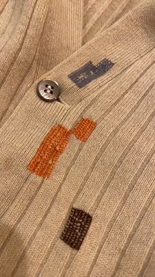 【紙博 & 布博】Darning by HIKARU NOGUCHI「平行移動ハニカムダーニング」