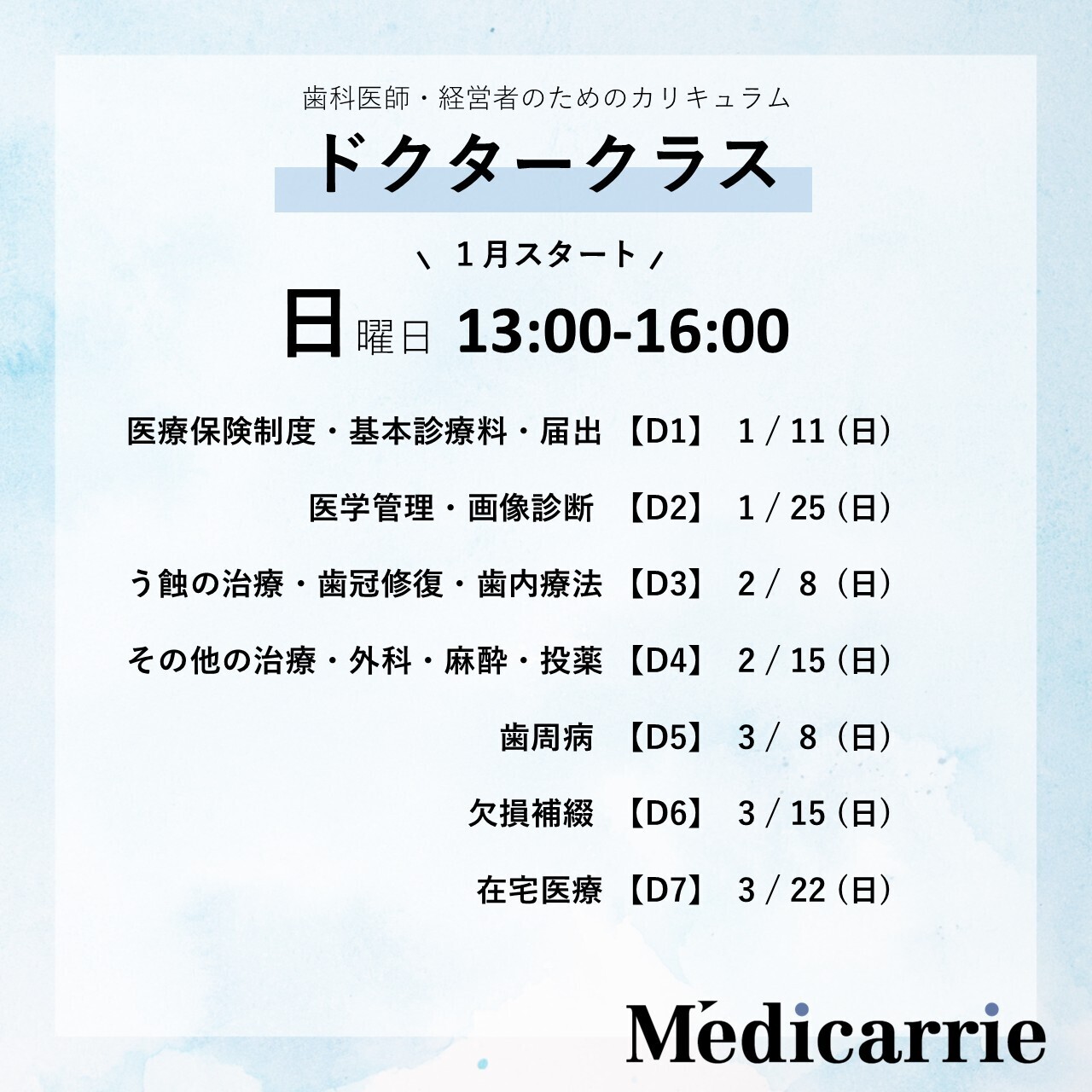 ドクタークラス【D3】う蝕の治療・歯冠修復・歯内療法