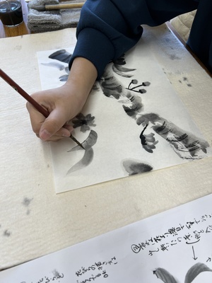 ふよう水墨画教室　水墨画体験