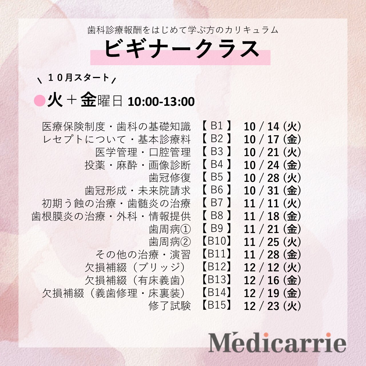 ビギナークラス【B2】レセプトについて・基本診療料