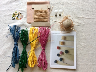 木木「ラフィアのハンドワーク」つぶつぶ飾り（キット付き）