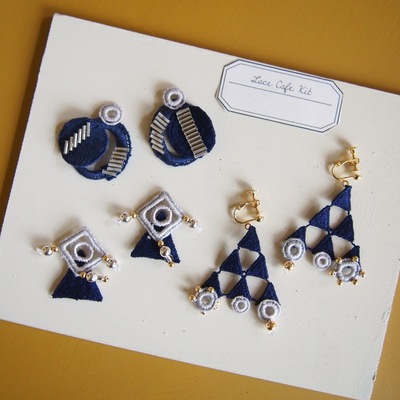 artist in「レースCAFE  レースとビーズで作るピアス＆イヤリング」