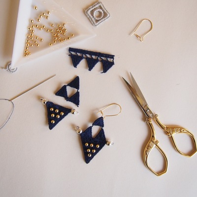 artist in「レースCAFE  レースとビーズで作るピアス＆イヤリング」