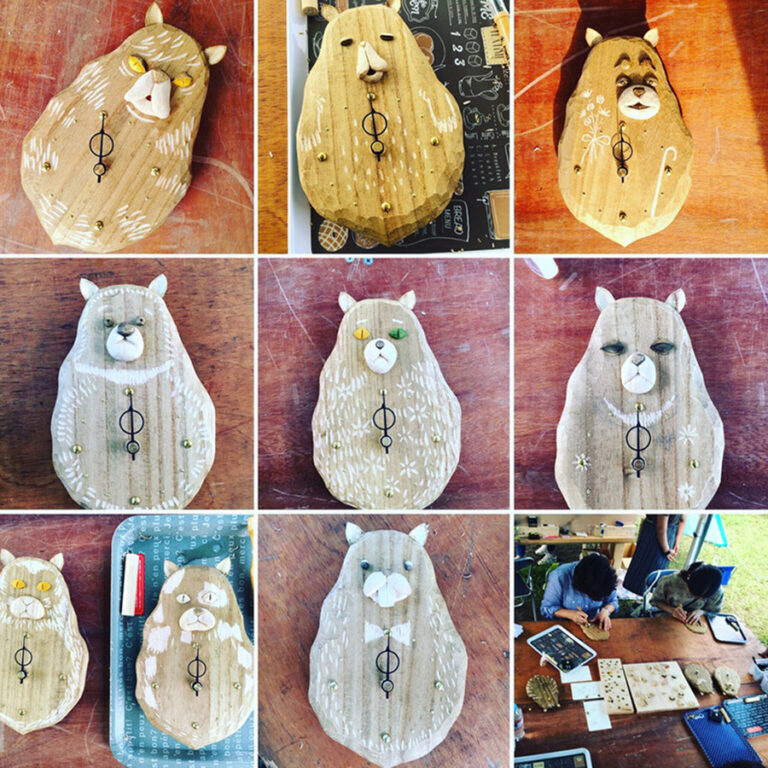 もみじ市2022】KIYATA「木彫動物時計を作ろう！」