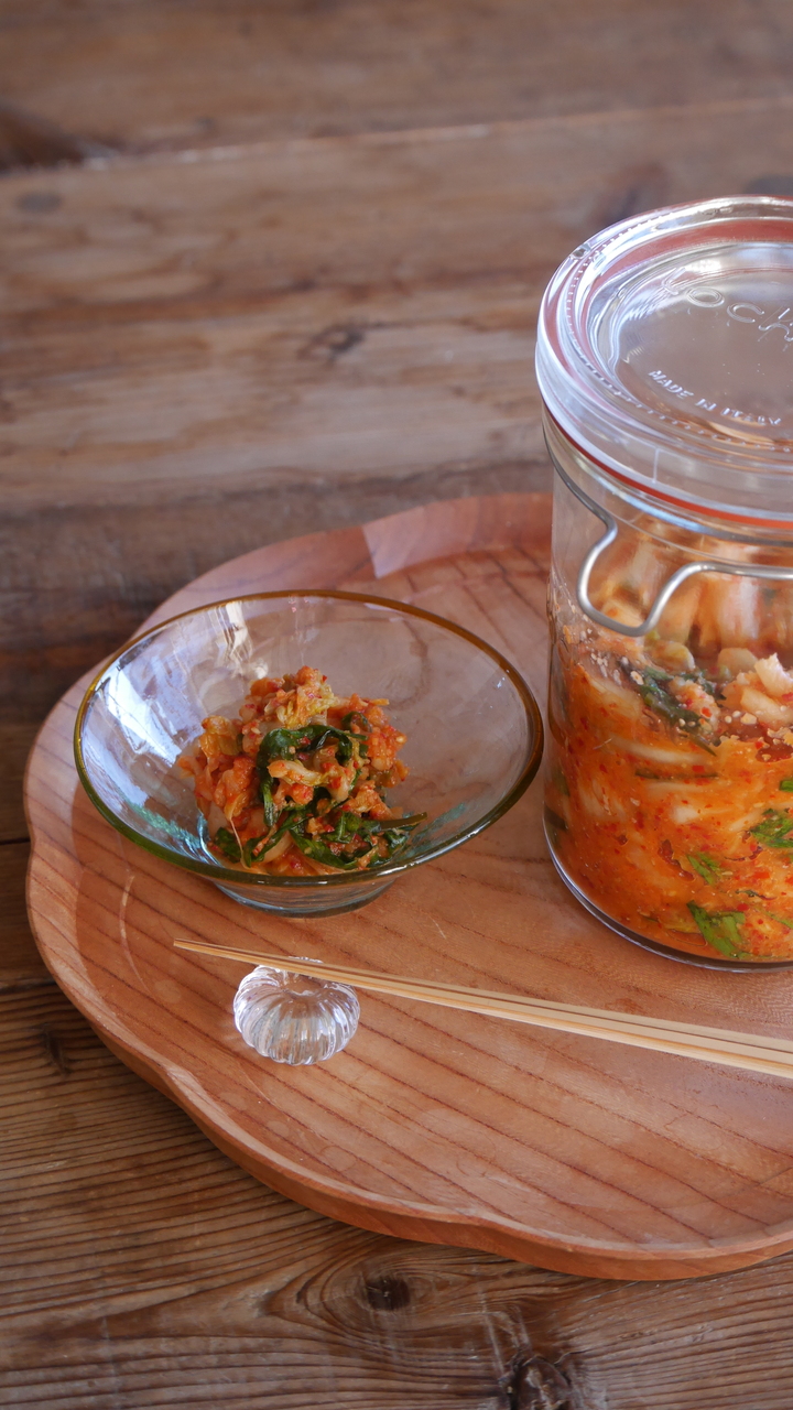 植物性１００% 白菜の自家製キムチ作り